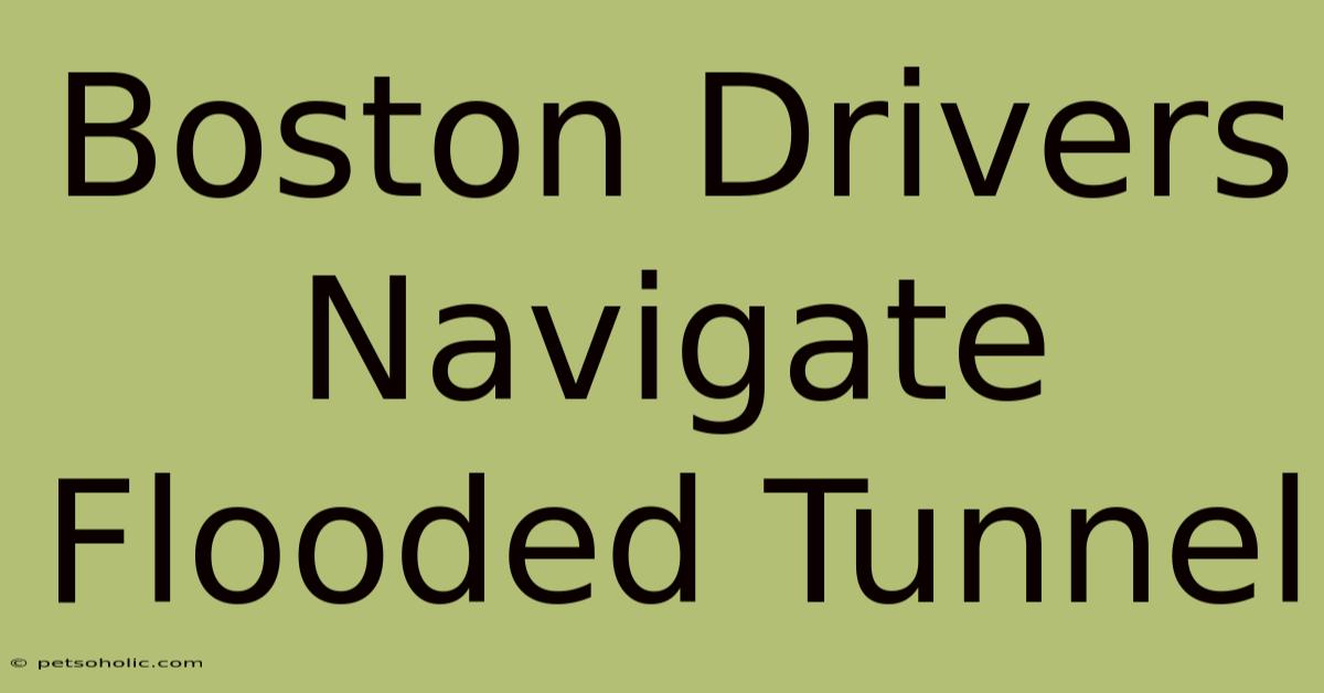 Boston Drivers Navigate Flooded Tunnel