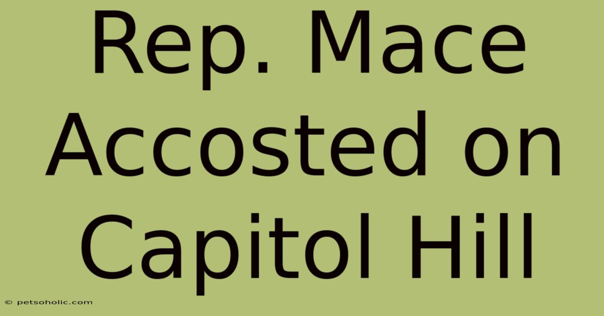 Rep. Mace Accosted On Capitol Hill